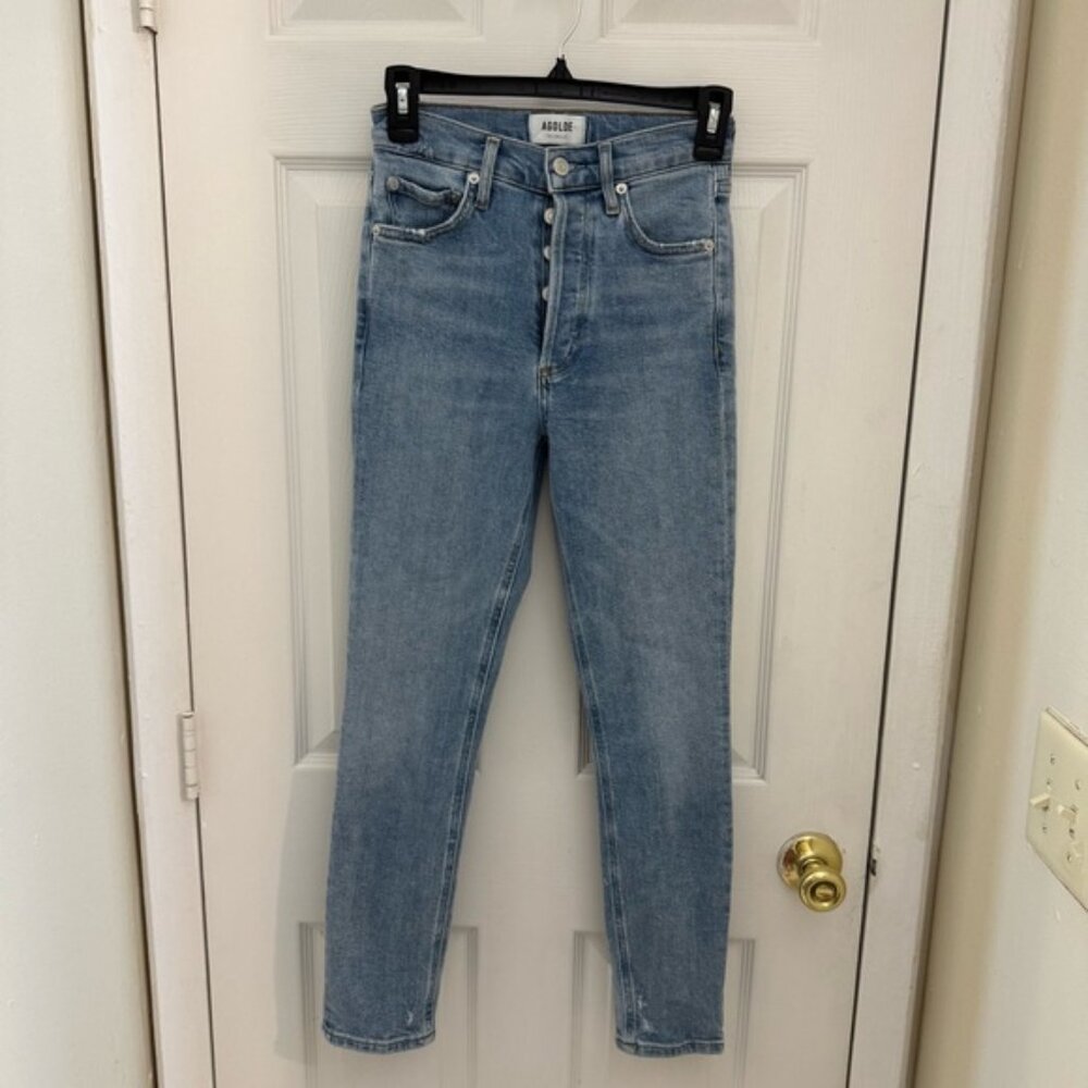 AGOLDE Women’s Nico Slim Jeans Size 23 Light Wash Skinny Button Fly